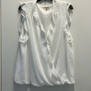 Max Studio white sheer top